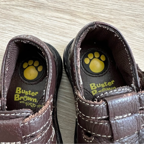 Buster Brown With Toezone Genuine Leather Brown Stitched Loafer Shoes - Picture 5 of 9